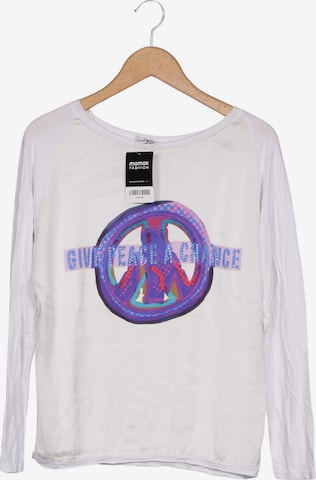 Funky Staff Langarmshirt M in Weiß: Vorderseite