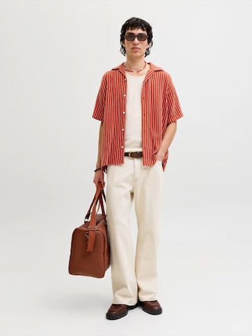 JACK & JONES Comfort Fit Риза 'JORCOBA' в червено