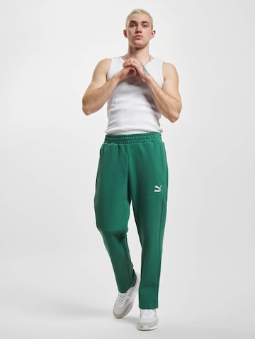 Regular Pantalon 'T7' PUMA en vert
