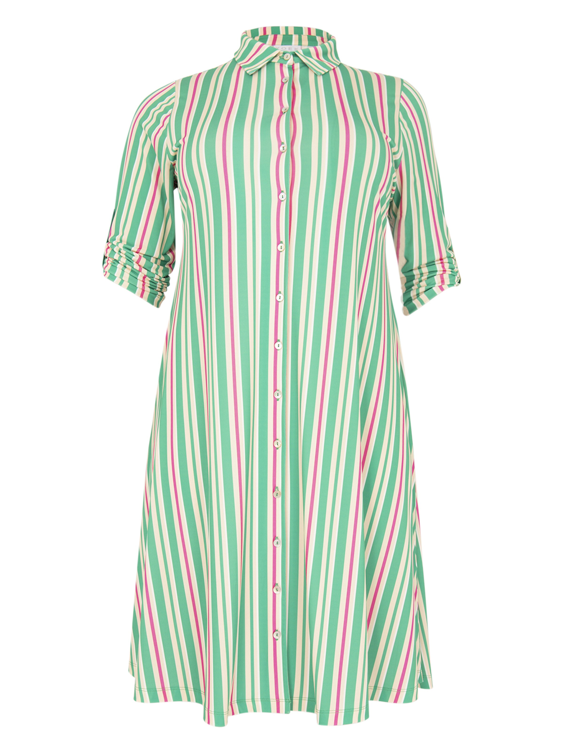 YOEK Jurk in Groen: voorkant