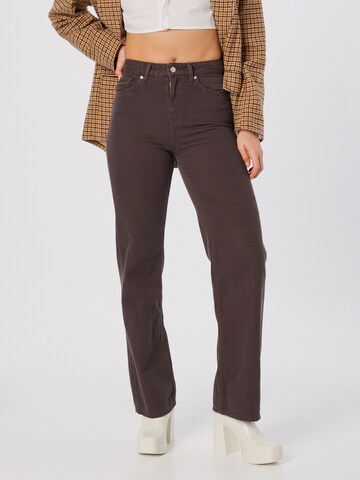 VERO MODA Wide leg Jeans 'Kithy' in Brown: front