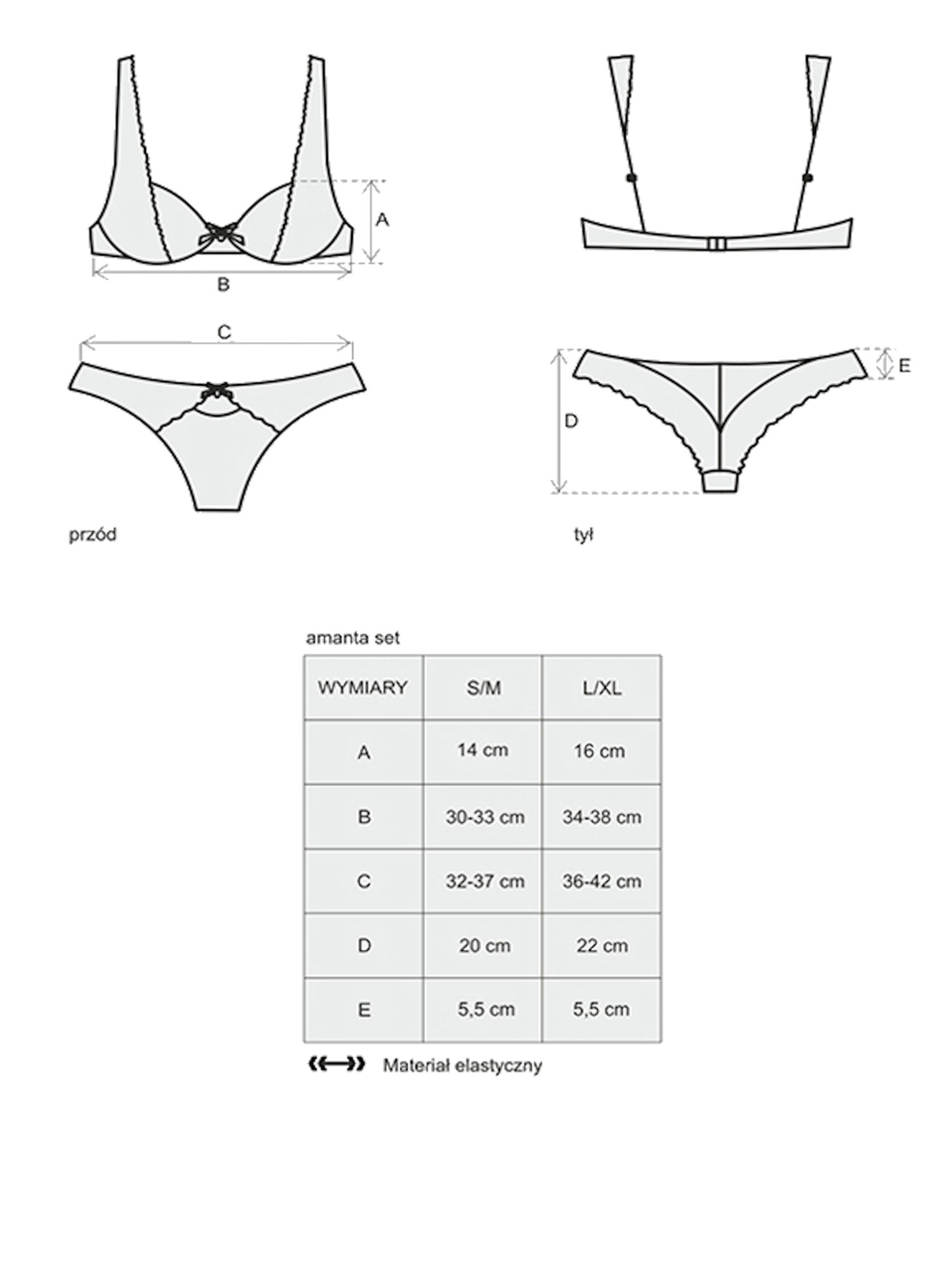 Obsessive Negligee 'Amanta Set' in Black