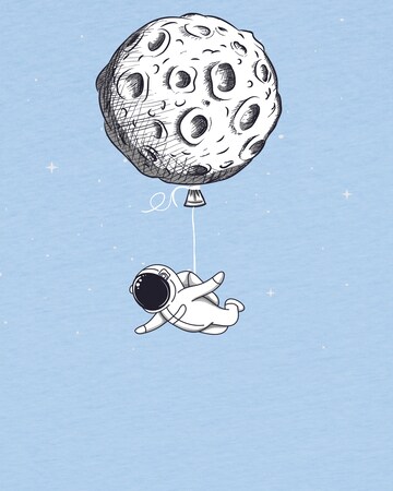 T-Shirt 'Funny Spaceman' watabout.kids en bleu