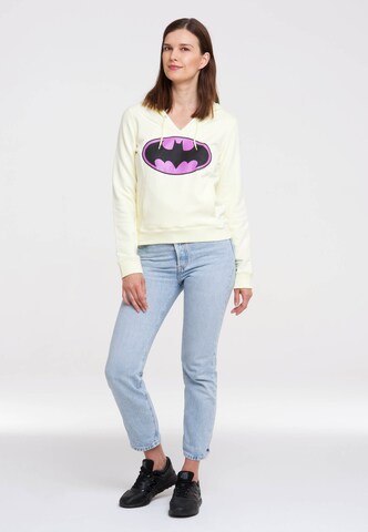 LOGOSHIRT Sweatshirt 'Batman-Logo' in Geel