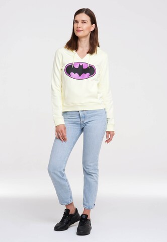 LOGOSHIRT Sweatshirt 'Batman-Logo' in Yellow