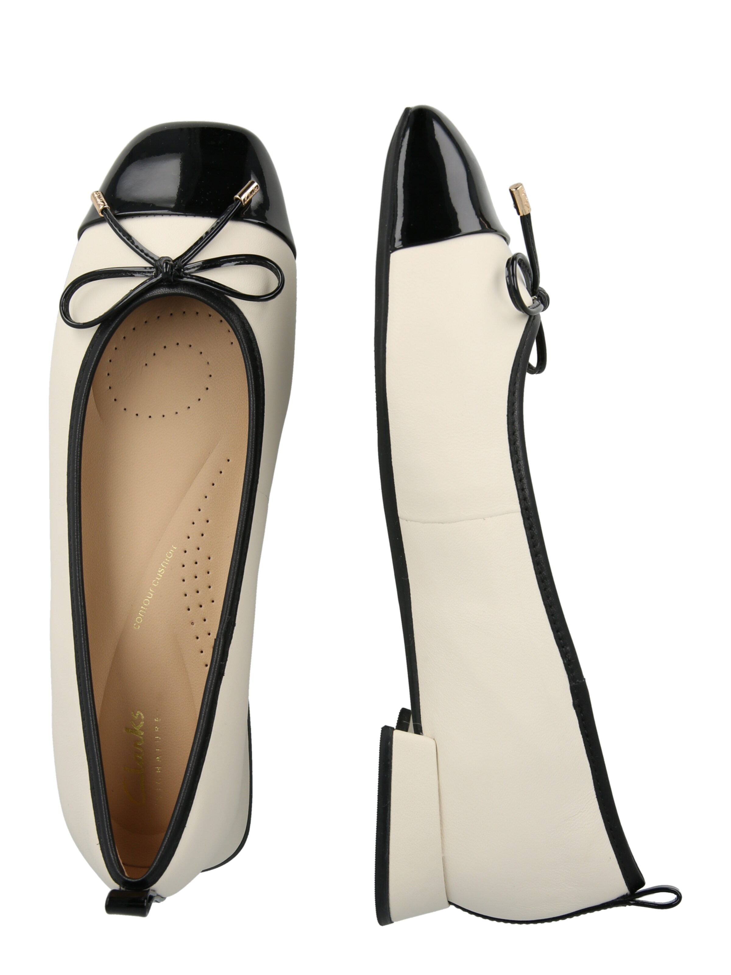 Ballerines 'Ubree15 Poppy' CLARKS en beige : sur le côté