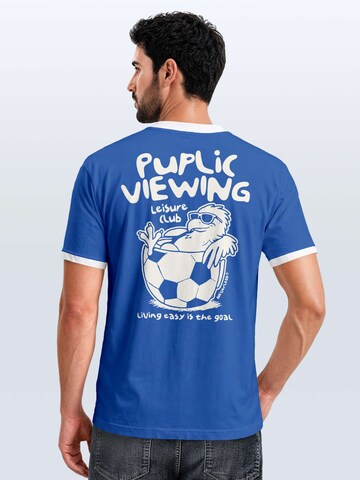 Neverless Shirt 'Public Viewing' in Blue: front
