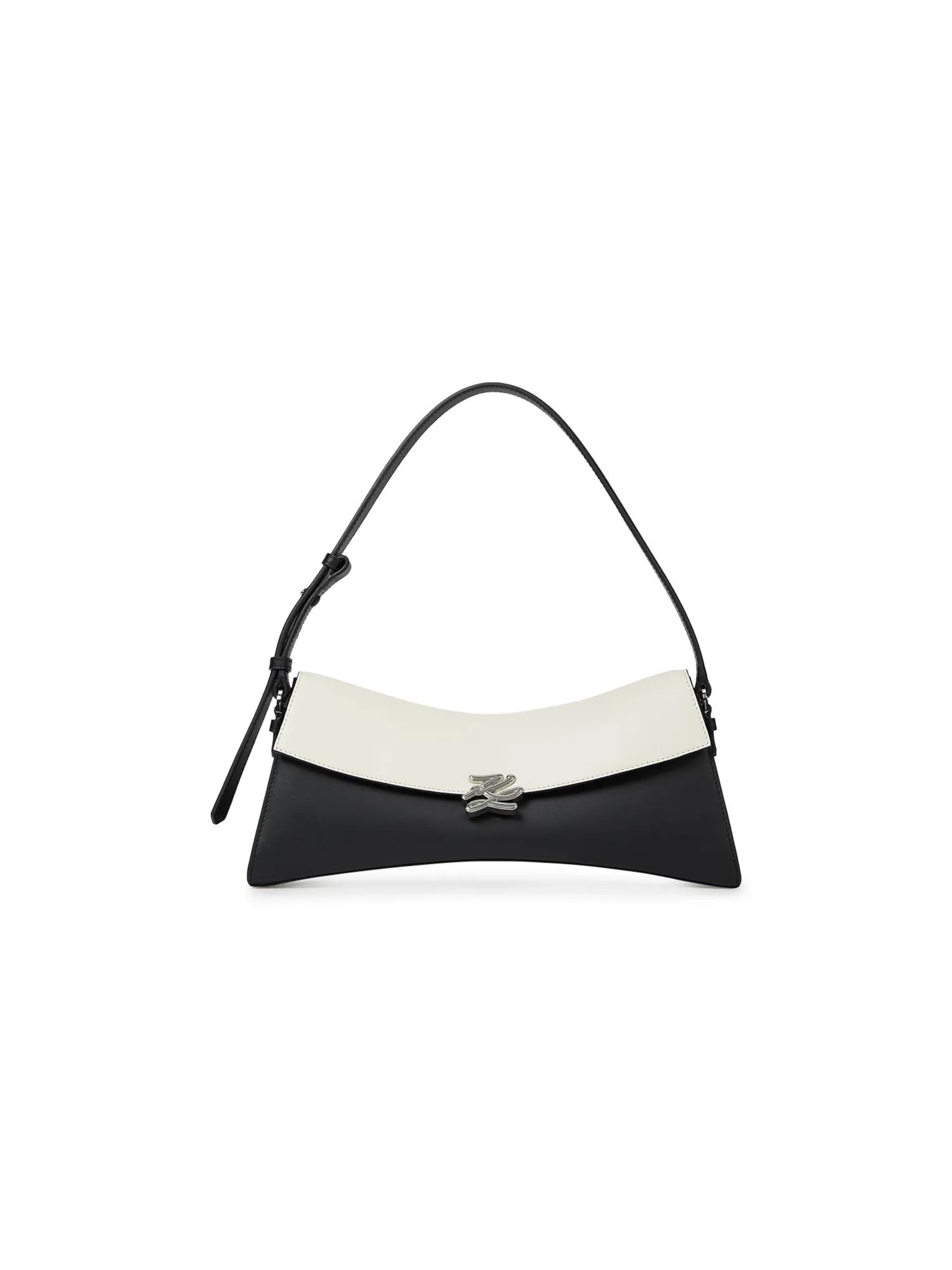 Karl Lagerfeld - Mala de ombro 'K/Autograph' em preto: frente