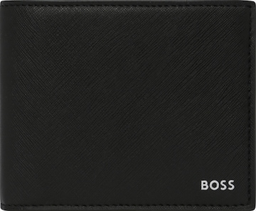 Porte-monnaies 'Zair_Trifold' BOSS Black en noir : devant