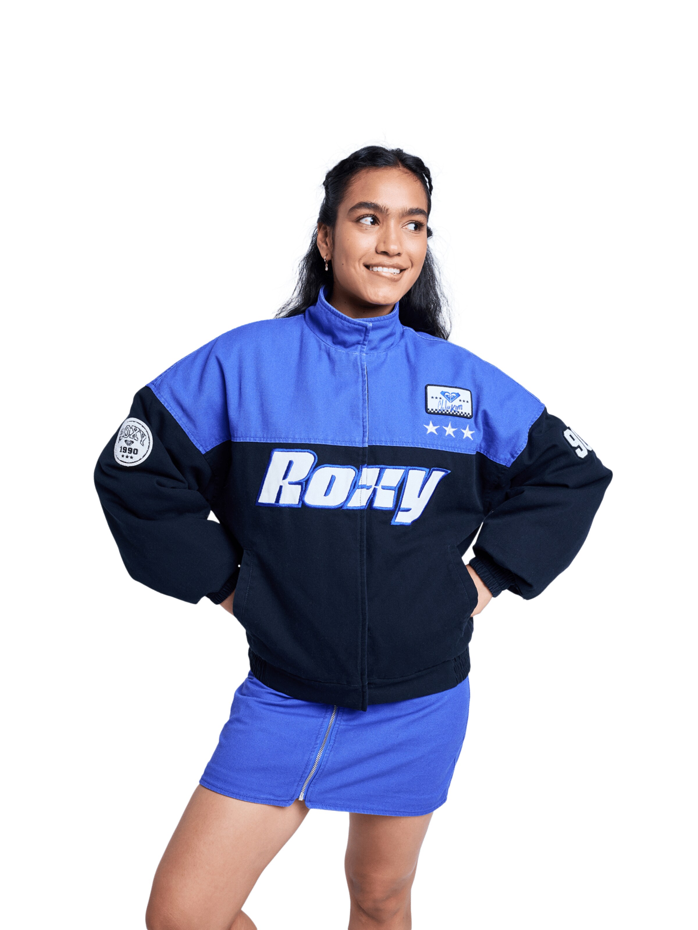 ROXY Jacke 'Moto' in Schwarz: Vorderseite