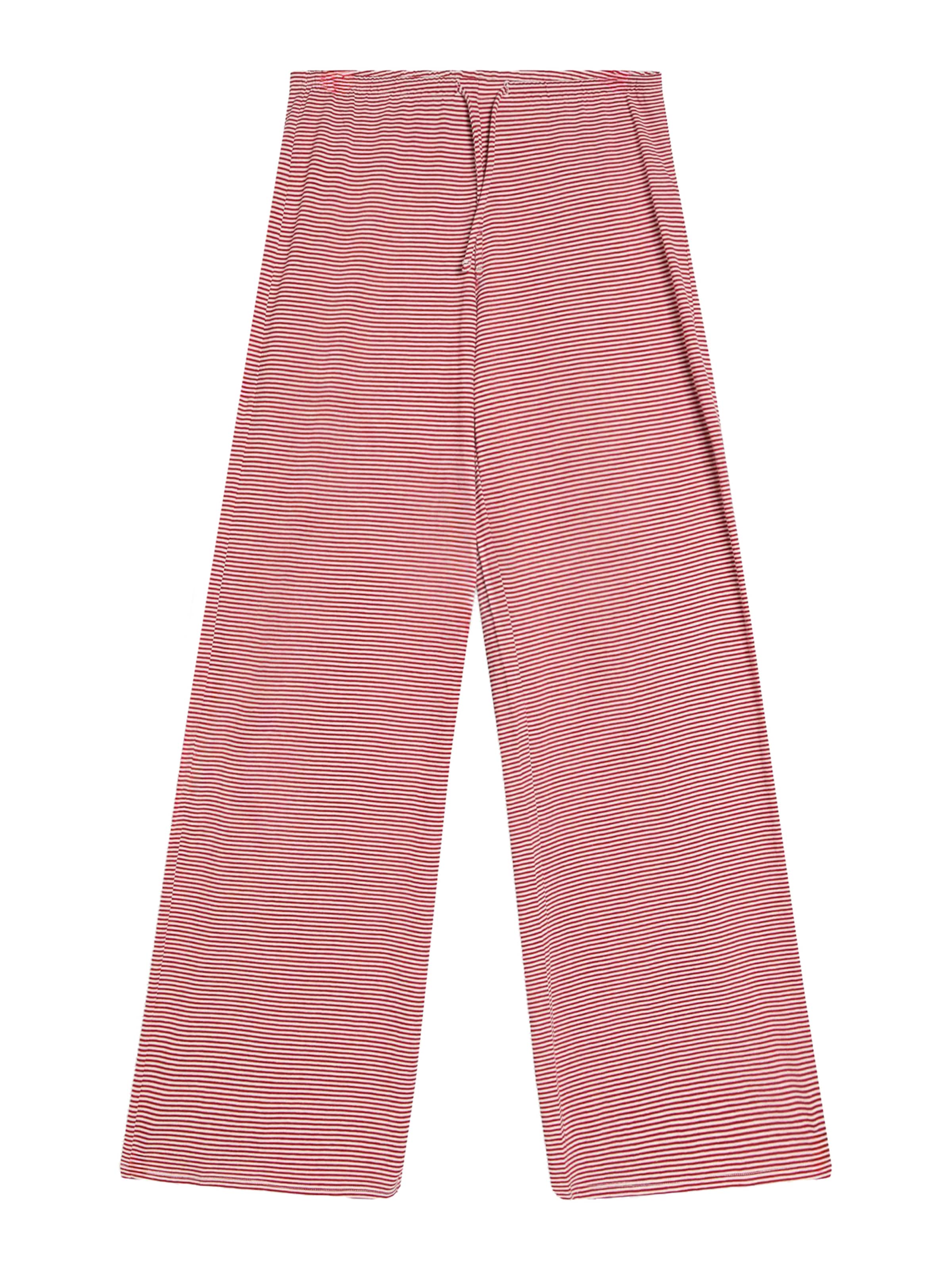 Bershka Široke hlačnice Hlače | rdeča barva: sprednja stran