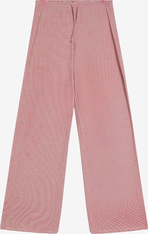 Bershka Wide Leg Housut värissä punainen: etupuoli