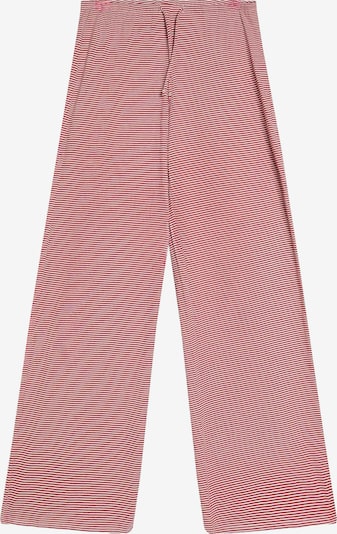 Bershka Housut värissä punainen / valkoinen, Tuotenäkymä