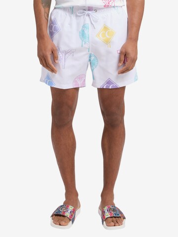 Carlo Colucci Board Shorts in White: front