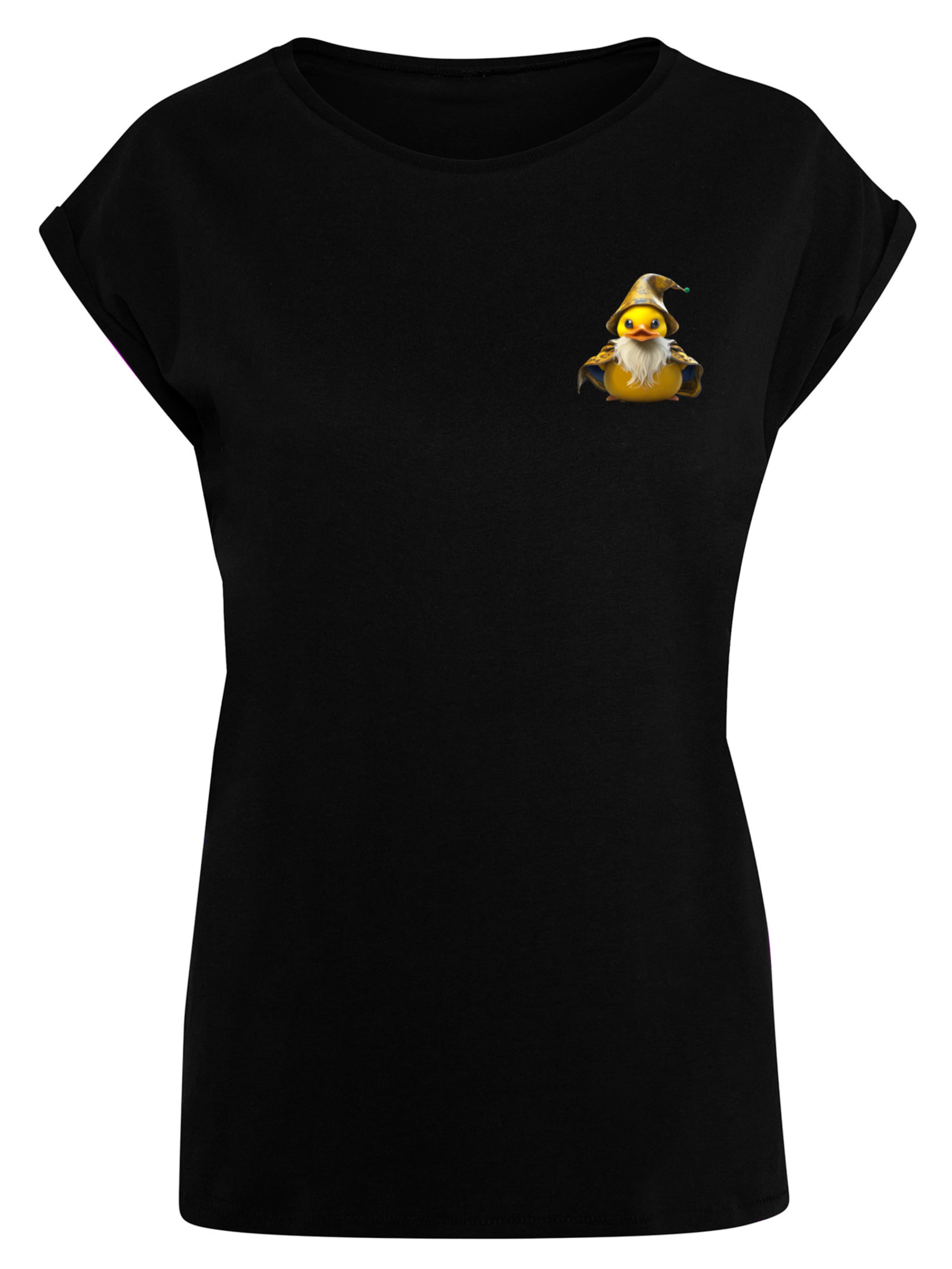 T-shirt 'Rubber Duck Wizard' F4NT4STIC en noir : devant