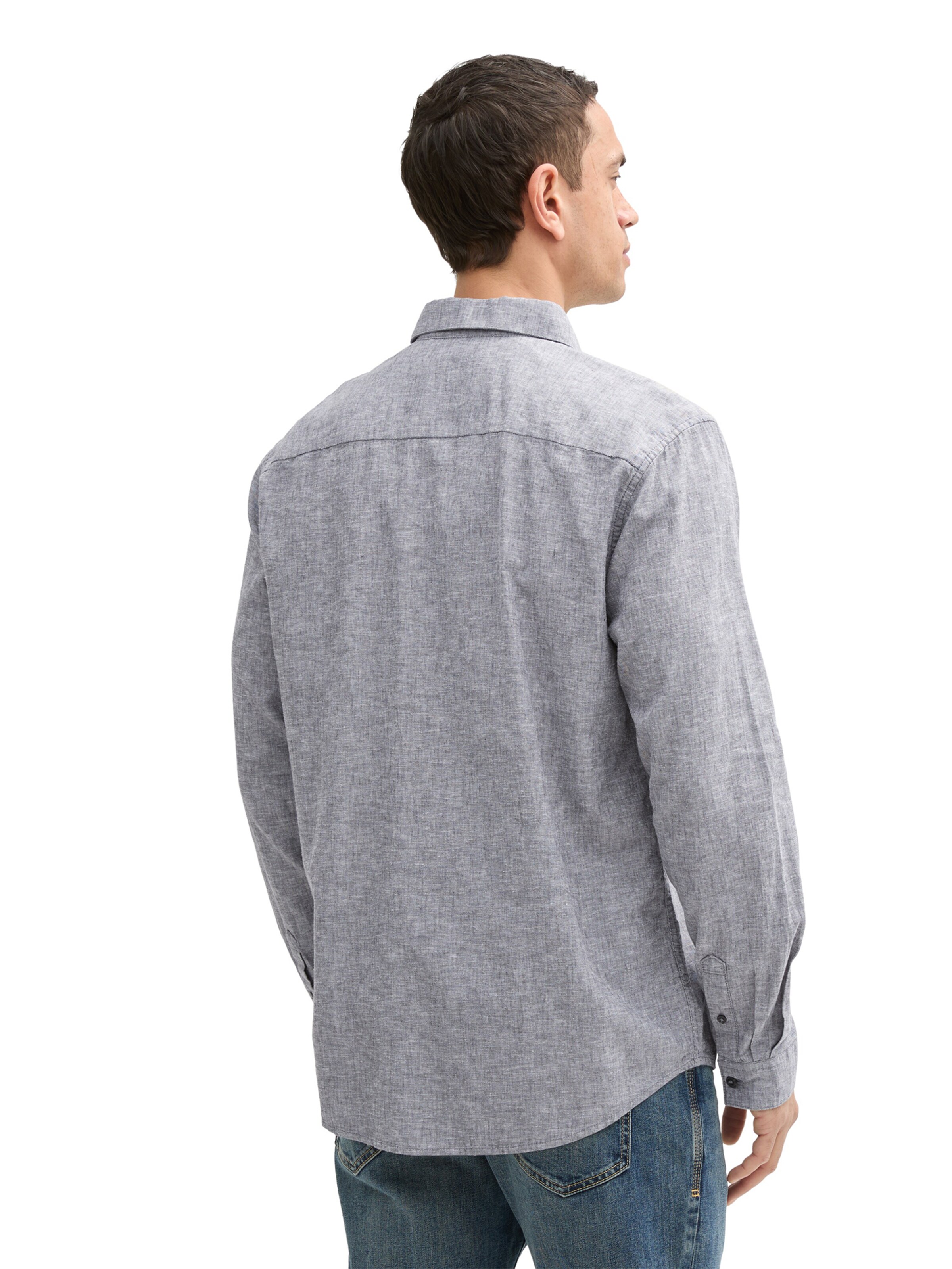 TOM TAILOR Regular fit Overhemd in Grijs