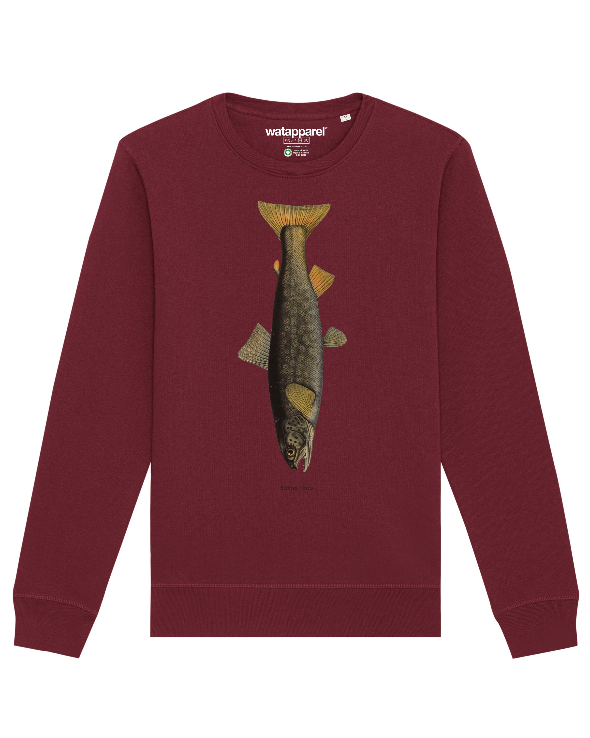 Watapparel Sweatshirt 'Forelle' in Rood: voorkant