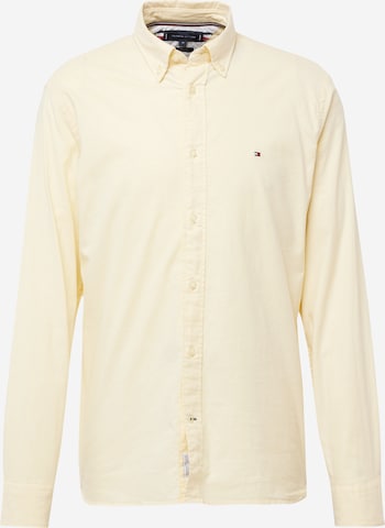 TOMMY HILFIGER Regular fit Button Up Shirt in Yellow: front