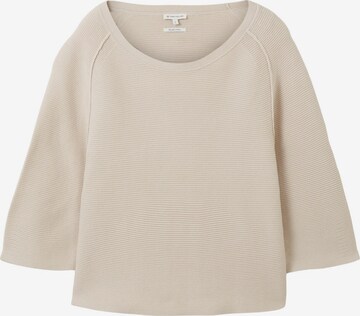 Pull-over TOM TAILOR en beige : devant