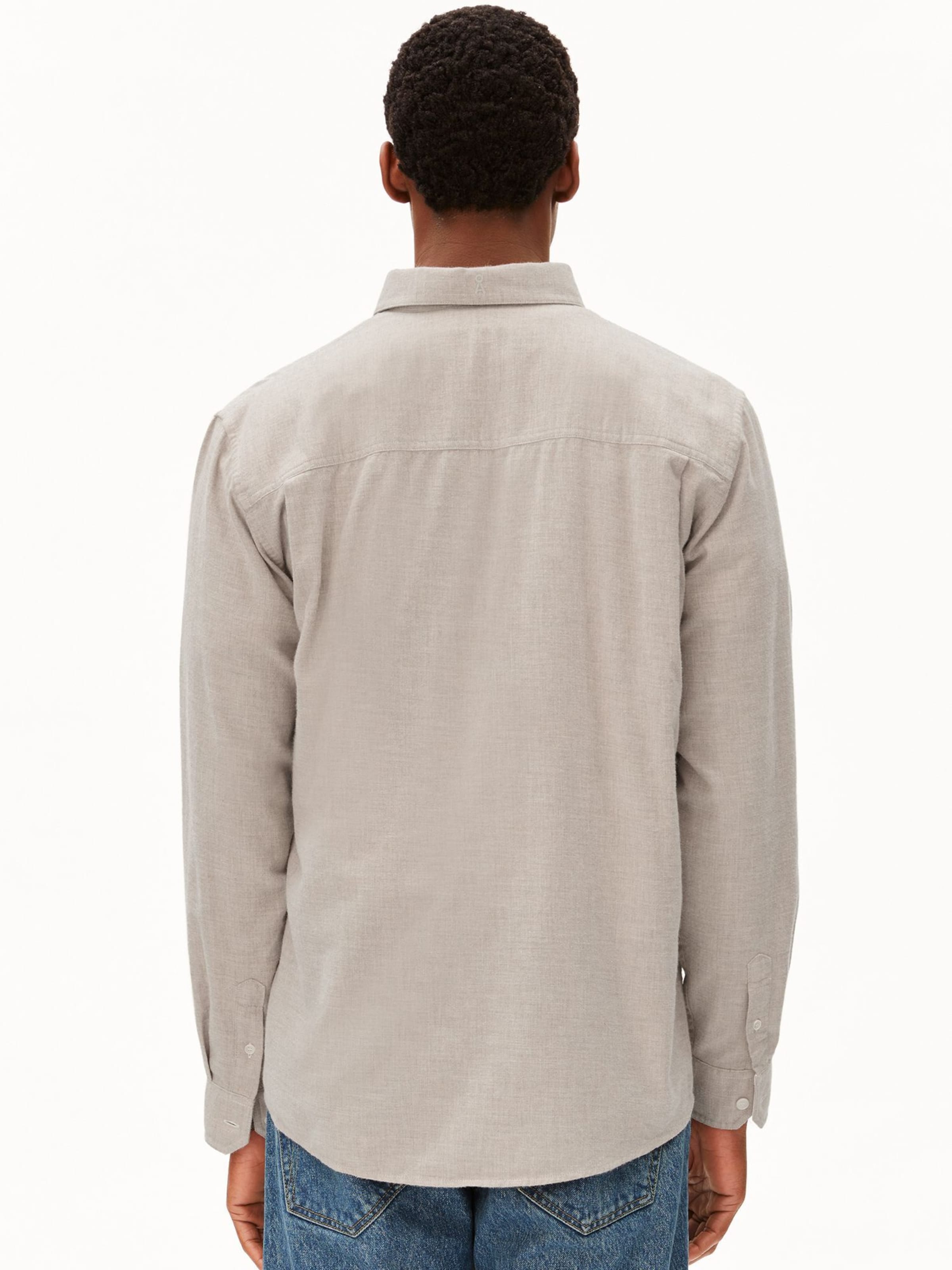 ARMEDANGELS Comfort fit Button Up Shirt in Beige