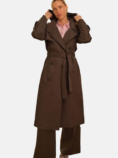 love & roses Between-seasons coat in Chocolate, Item view
