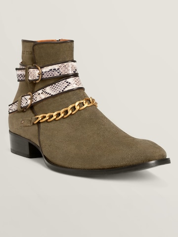 MAD TIGERS Boots 'SNAKE BUCKLE' in Green