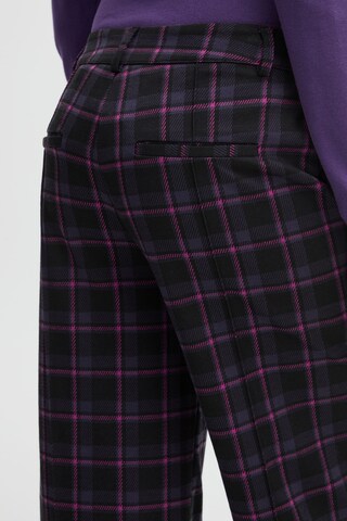 ICHI Wide leg Broek in Blauw