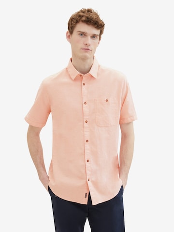 TOM TAILOR Regular fit Button Up Shirt in Orange