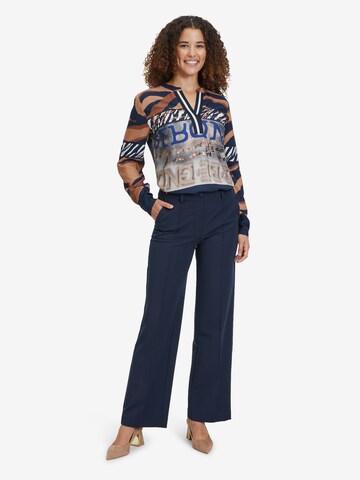 Betty Barclay Loose fit Pleated Pants in Blue