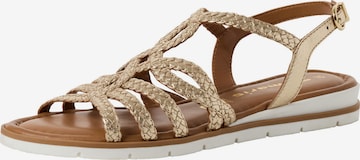 Sandales Tamaris en or : devant