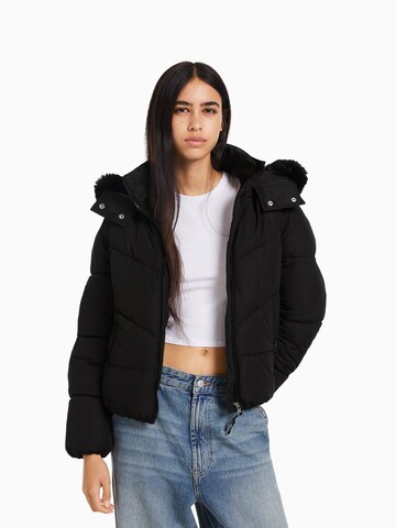 Bershka Winterjas in Zwart: voorkant