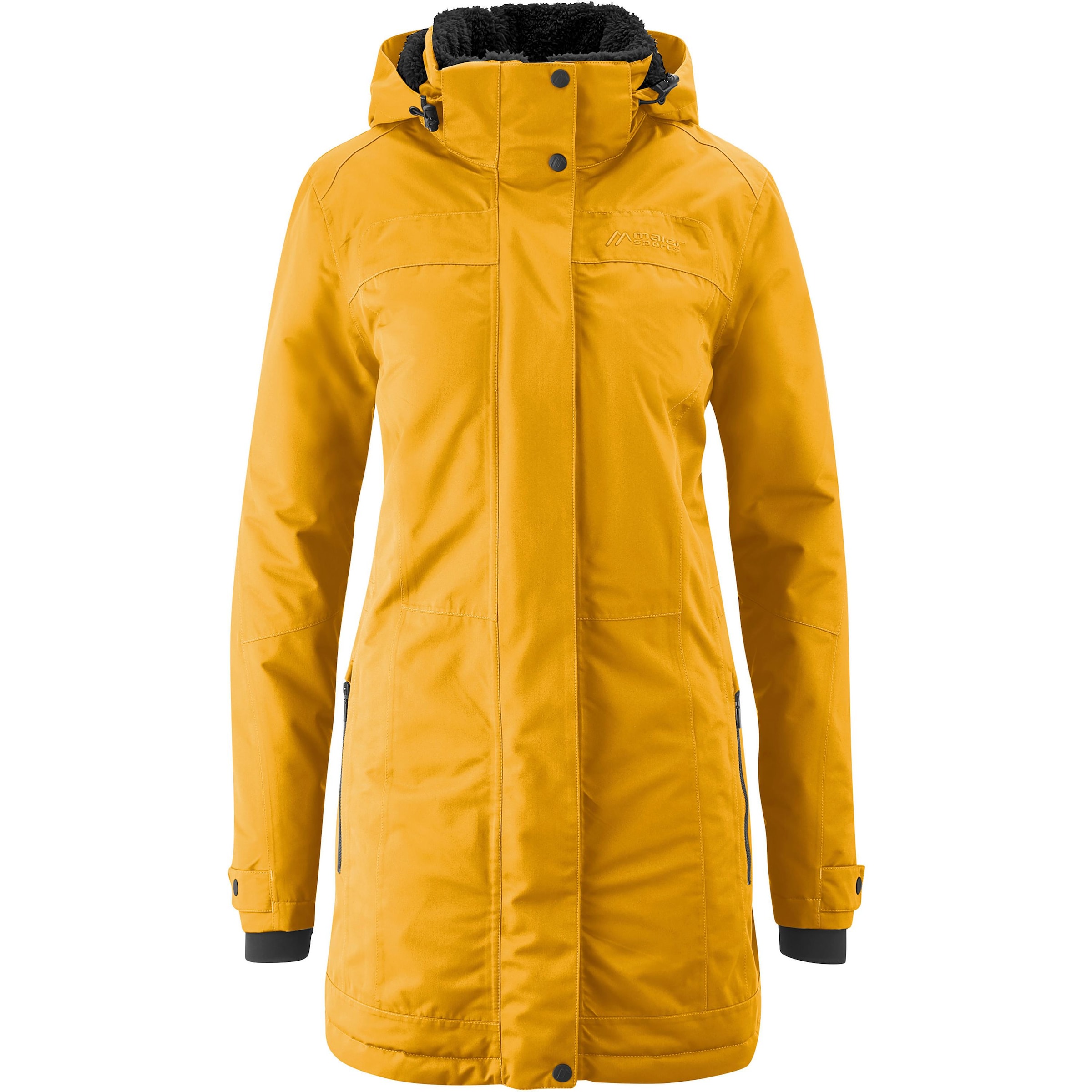 Maier Sports Outdoor Coat in Yellow: front