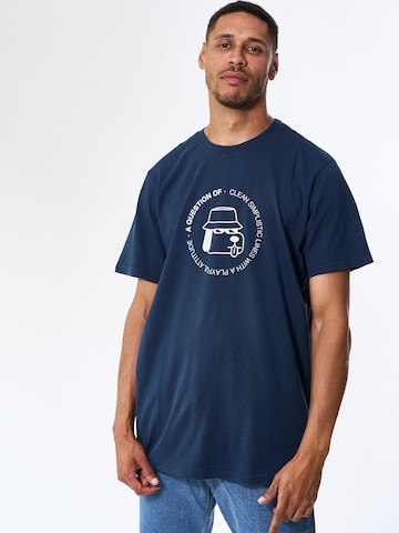 A Question Of (AQO) Shirt 'Tee Print - Sky Captain' in Blue: front