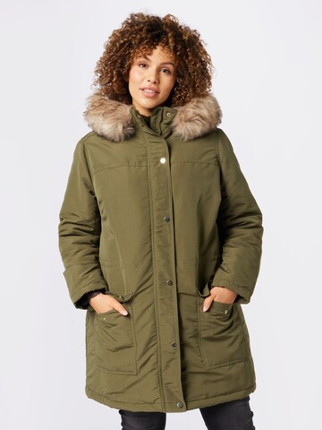 Dorothy Perkins Curve Winterparka in Groen: voorkant