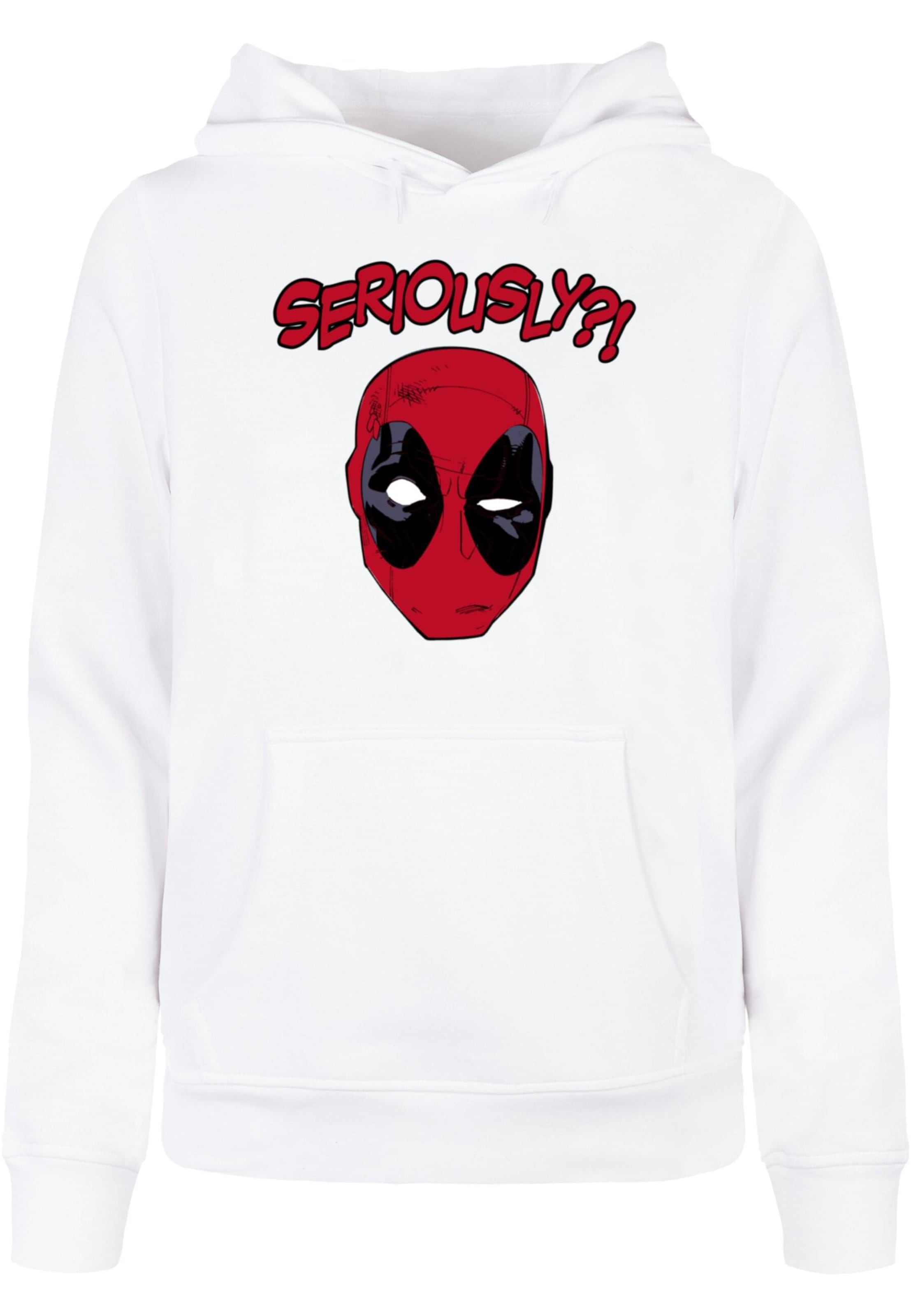 ABSOLUTE CULT Sweatshirt 'Deadpool - Seriously' in Weiß: Vorderseite