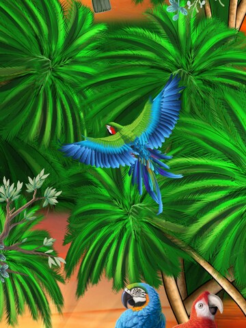 Hawaiihemdshop.de Regular fit Overhemd 'Jungle Parrots' in Groen