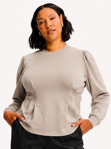 Anyday Sweatshirt 'Tiana 380' in Beige: front