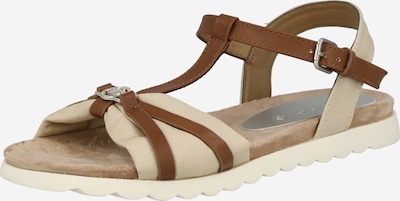 TOM TAILOR Strap sandal in Sand / Brown / Silver, Item view