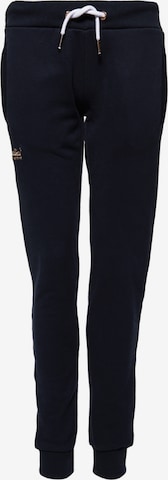 Superdry Tapered Broek in Blauw: voorkant