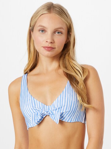 Hunkemöller T-shirt Bikinitop 'Julia' in Blauw: voorkant