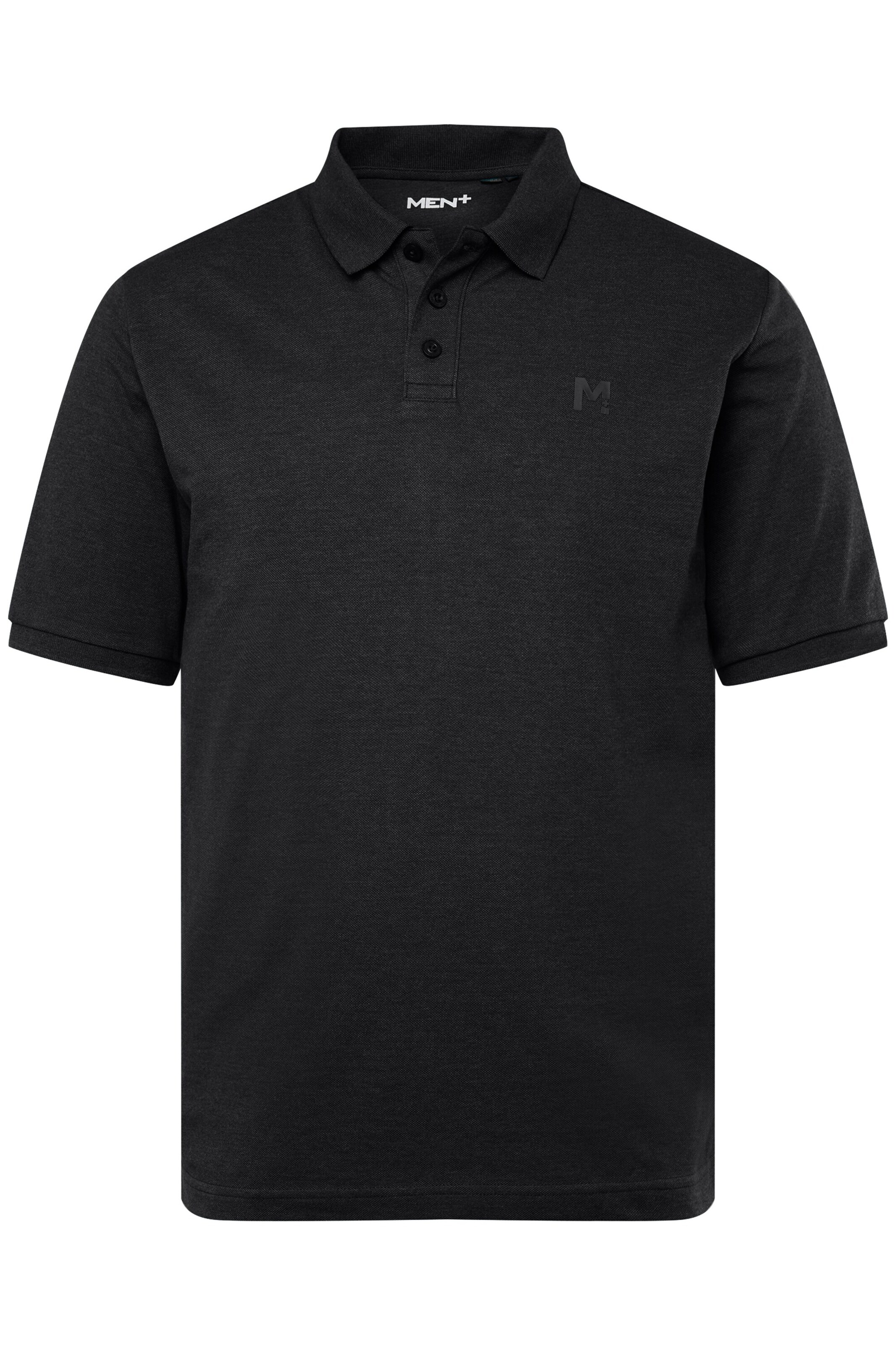 Men Plus Shirt in Black: front