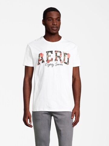 T-Shirt AÉROPOSTALE en blanc : devant