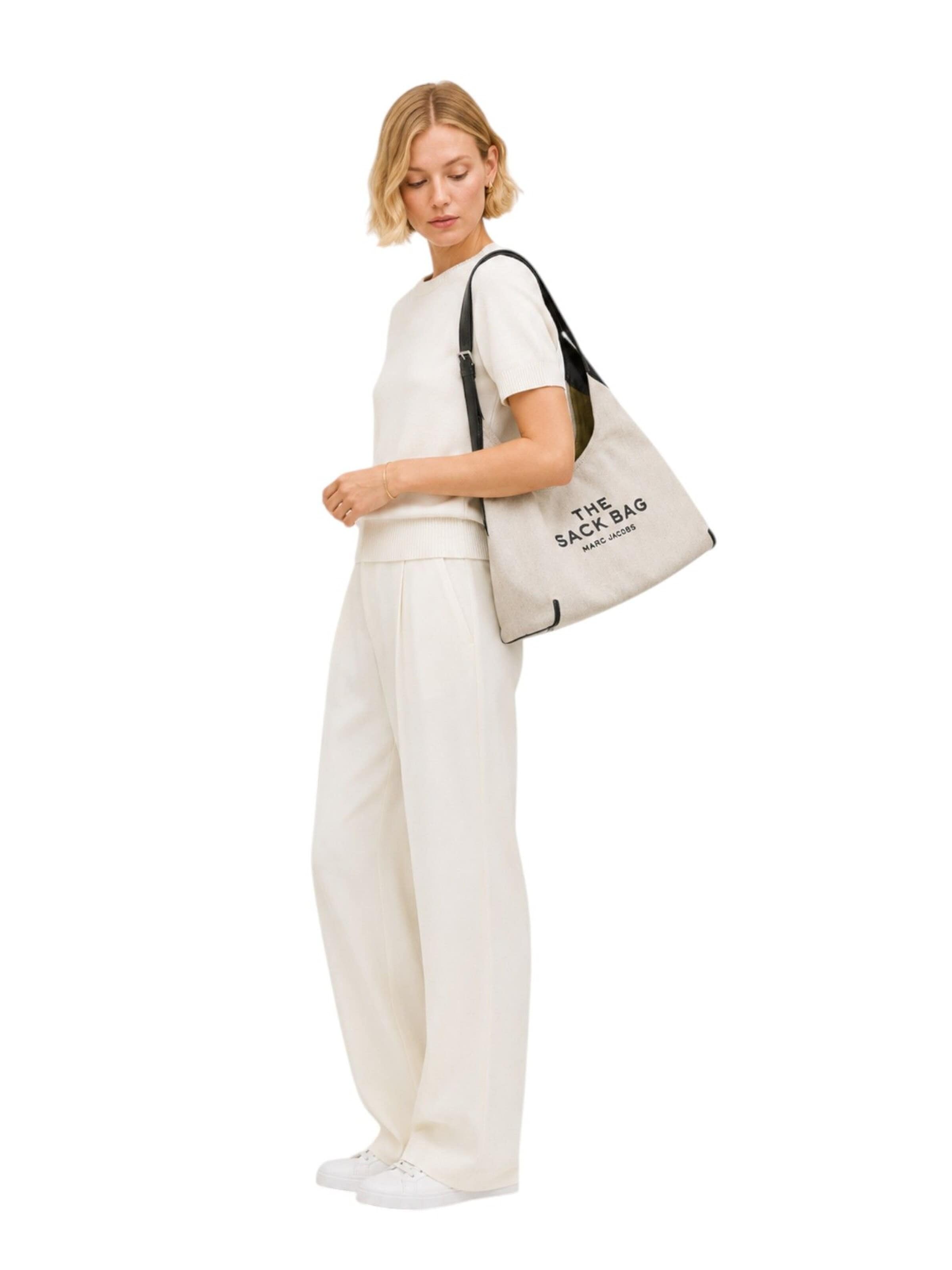 Borsa a mano 'Belted Sack' di Marc Jacobs in grigio: frontale