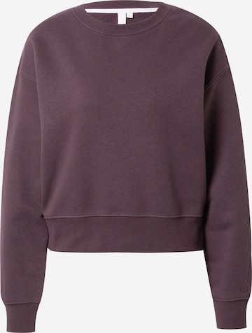 Sweat-shirt QS en violet : devant