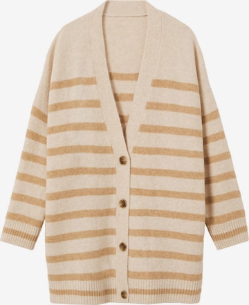 MANGO Strikkejakke 'Marina' i beige: forside