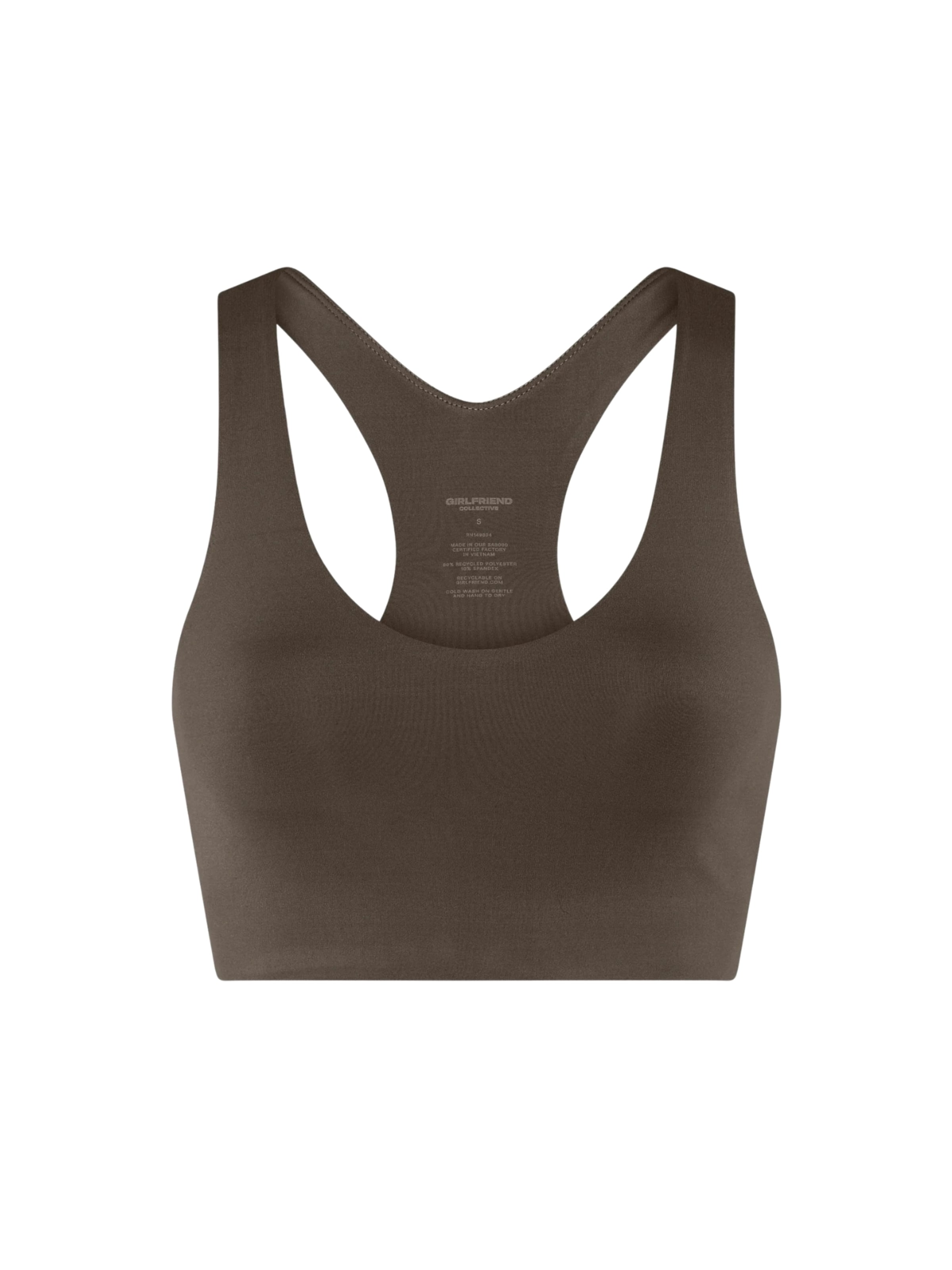 Girlfriend Collective Top ' Float ' – hnědá: přední strana