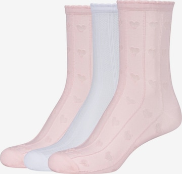 camano Socks in Pink: front
