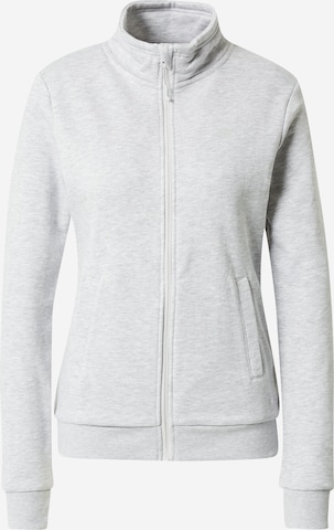 4F Athletic Zip-Up Hoodie in Grey: front