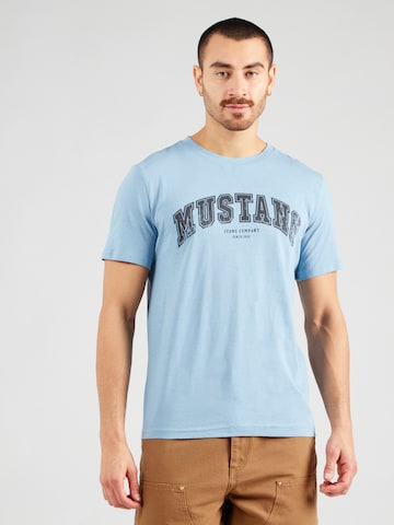 MUSTANG Μπλουζάκι 'AUSTIN' σε μπλε: μπροστά