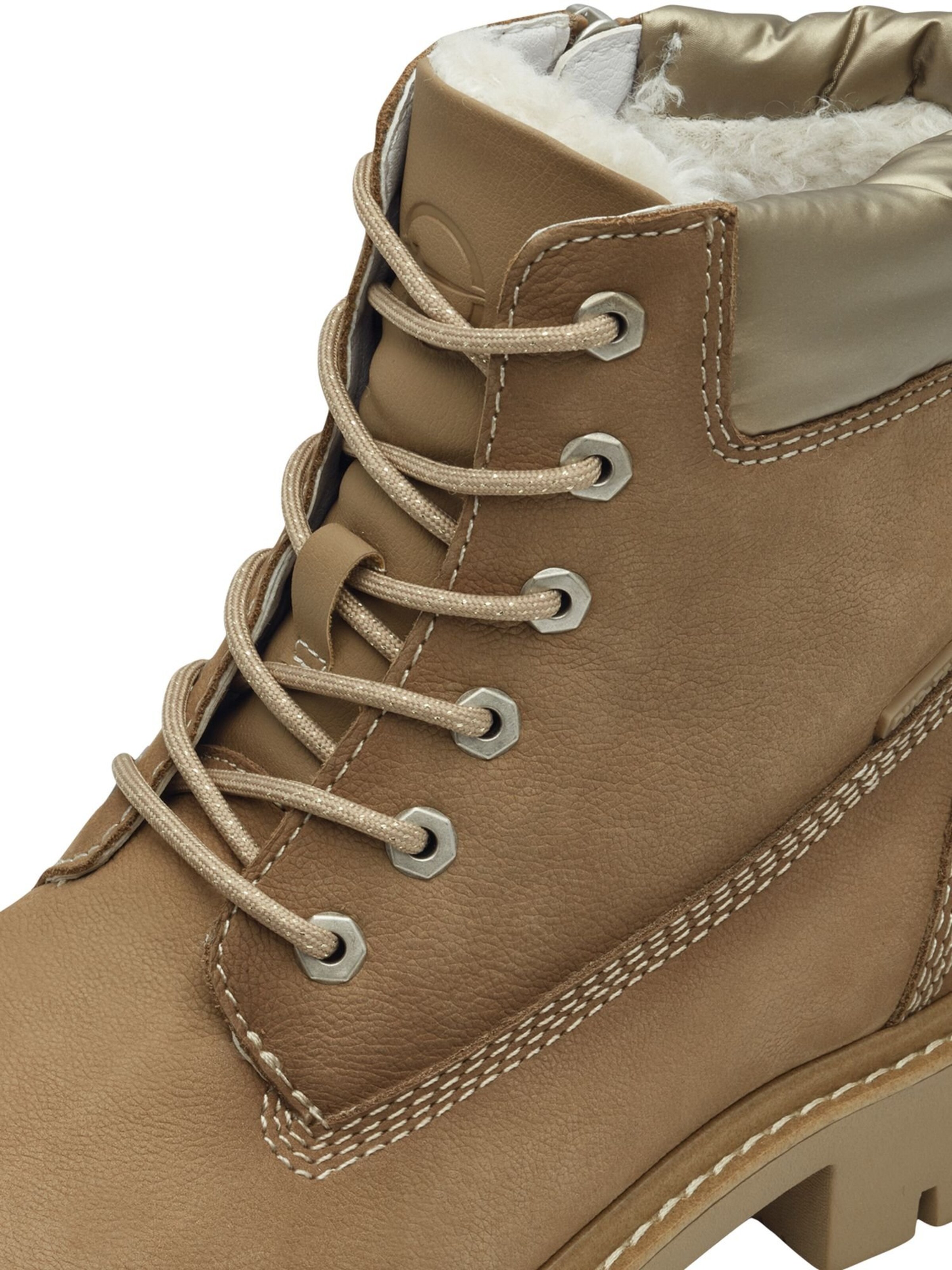 Bottines à lacets Tamaris en beige